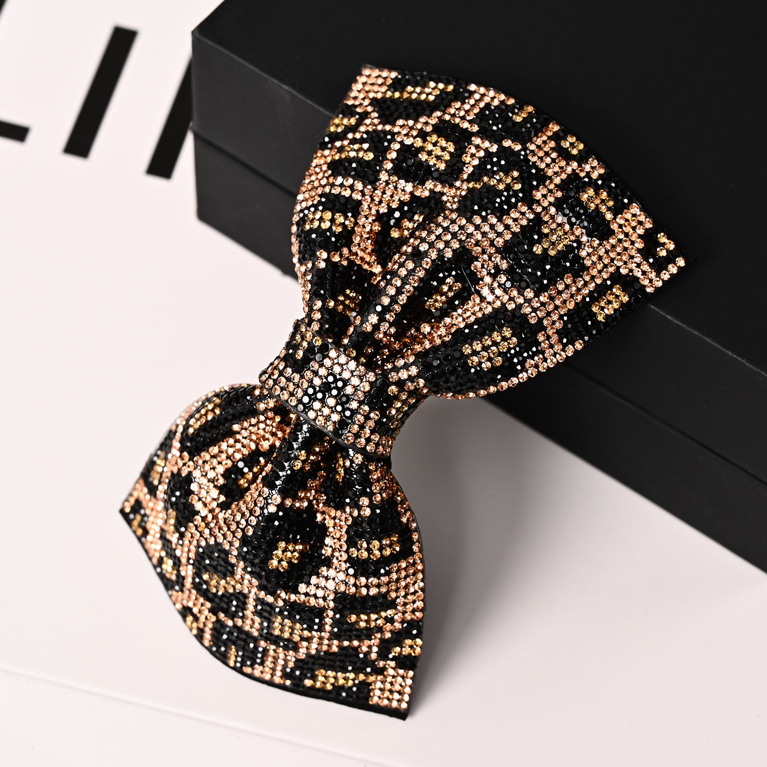 Wholesale 2023 Full Diamond Bow Spring Clip Hairpin
